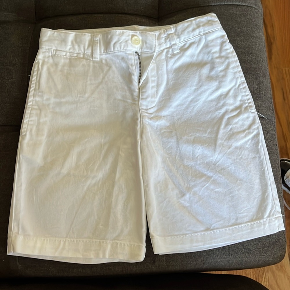 POLO RALPH LAUREN boys white chino cotton shorts